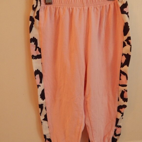 *Loved Pink and White Cow Print Joggers - Picture 2 of 2